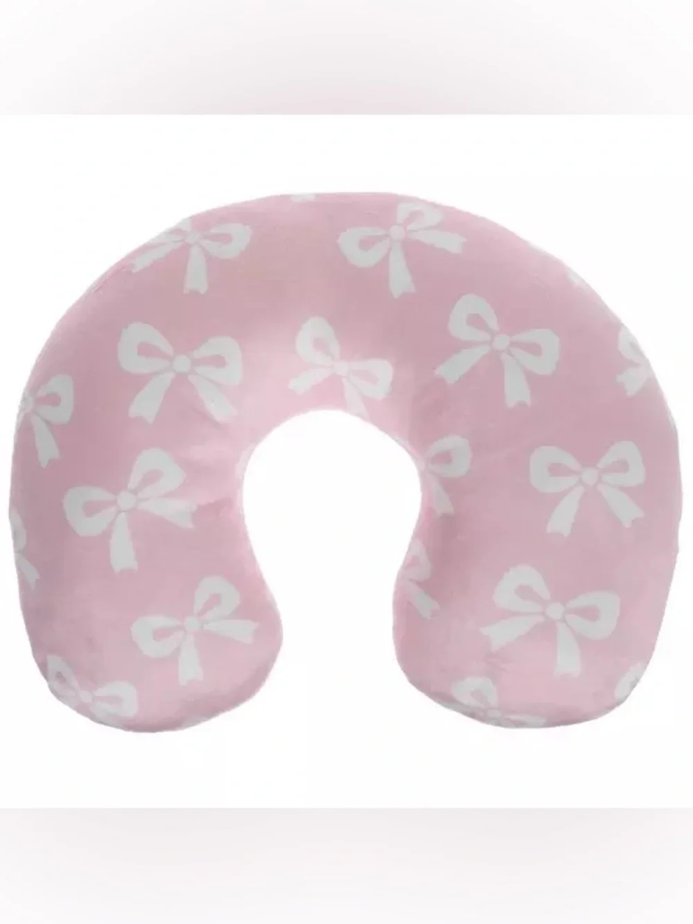 Pink & White Bow Travel Neck Pillow